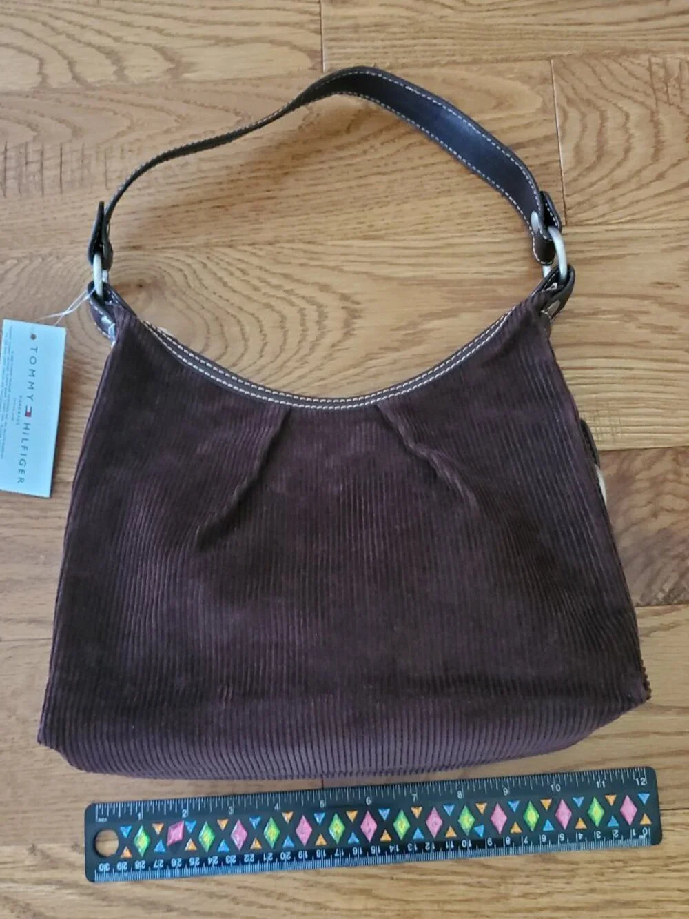 Tommy Hilfiger Snapped Up Small Hobo NWT | Brown Corduroy Purse NWT